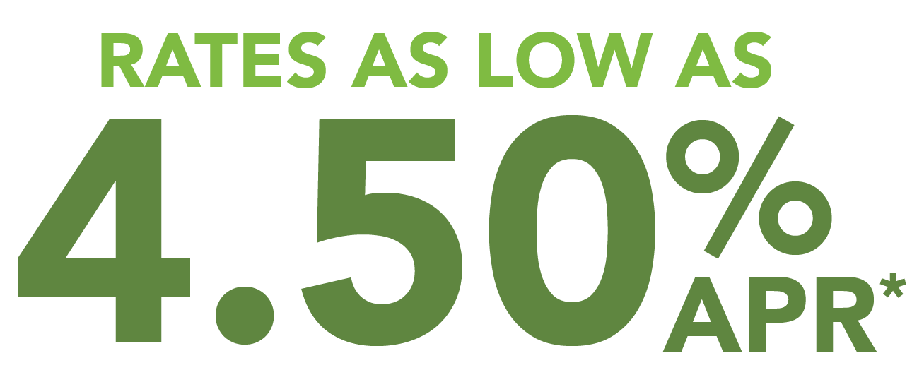 Rates as low as 4.50% APR*